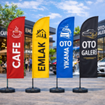 cafe emlak oto yikama ve oto galeri işletmeleri için reklam yelken bayrak