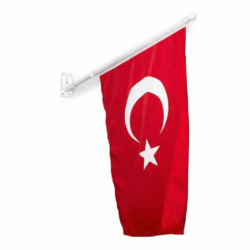 duvar tipi plastik bayrak direği Türk bayrağı balkon cephe montaj