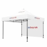 Gazebo Çadır 3x3 m, demir iskelet ve su iticili 670D kumaştan üretilmiş, tek duvarlı ve kolay kurulabilir dayanıklı bir çadır modelidir.