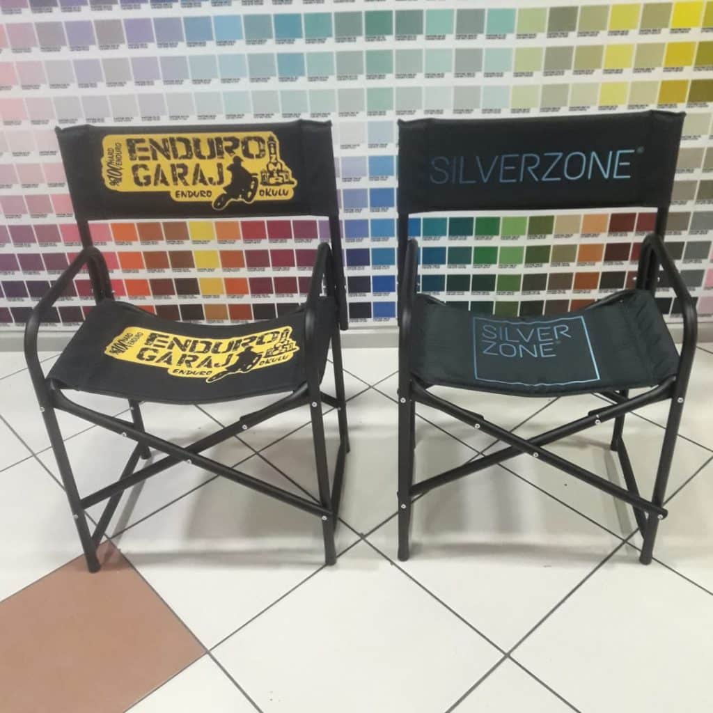 Baskılı Kamp Sandalyesi Kalın Profil Asbayrak