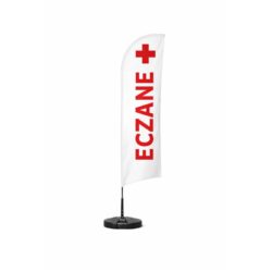 eczaneler için reklam amaçlı yelken bayrak