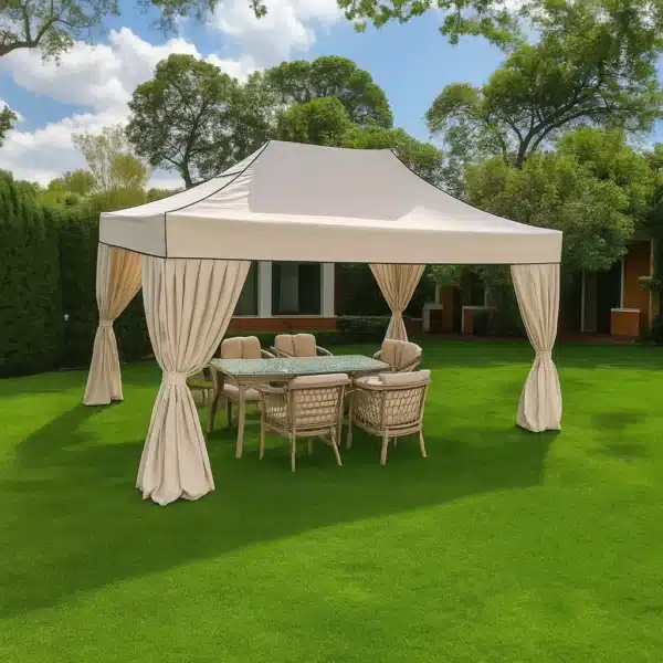 aura garden bahçe çadırı 3x4,5 metre portatif ve katlanır bahçe çadırı