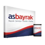 3x4 örümcek stand baskılı fuar arka fon standı Asbayrak üretici
