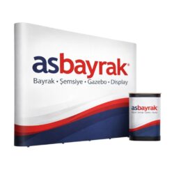 3x4 örümcek stand baskılı fuar arka fon standı Asbayrak üretici