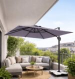 balkon için yandan kollu bahçe şemsiyesi dar alanlarda geniş gölge sağlayan modern balkon ve teras şemsiyesi