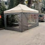 karavan çadırı kış bahçesi 3x4,5 metre krem antrasit gri