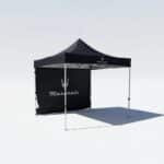 Logo baskılı profesyonel katlanır gazebo çadırı; outdoor etkinliklerde, fuar ve festival alanlarında kullanılan, dayanıklı taşıyıcı gövdeye sahip, marka baskılı gölgelik çadır modelidir.
