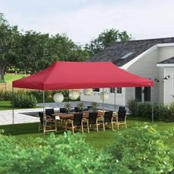 Gazebo Bahçe Çadırı 3x6 m. (Kırmızı)
