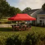 Gazebo Bahçe Çadırı 3x6 m. (Kırmızı)