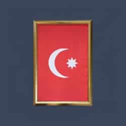 osmanlı bayrağı çerçeveli tablo