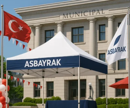 partiler, belediyeler, kamu kurumları, valilikler, kaymakamlıklar, ticaret odaları için bayrak direği, şemsiye, gazebo etkinlik çadırları
