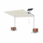Asbayrak Flex Pergola 250×300 cm – Yatay açılır kapanır pergola sistemi, dar teras ve işletme alanlarında güçlü gölgelendirme sağlar.