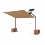 Asbayrak Flex Pergola 250×300 cm – Solar veya motorlu mekanizmayla çalışan portatif dış mekân pergola modeli, küçük alanlarda maksimum gölge sunar.