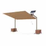 Yatay açılır kapanır mekanizmalı 300x360 cm pergola modeli – dayanıklı alüminyum iskelet ve kaliteli kumaş ile uzun ömürlü gölgelendirme.