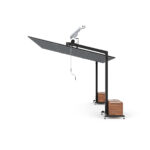 Portatif saksı ağırlıklı 300x360 cm Flex Pergola modeli; kafe, restoran ve teras kullanımı için modern açılır kapanır gölgelik sistemi.