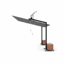 Portatif saksı ağırlıklı 300x360 cm Flex Pergola modeli; kafe, restoran ve teras kullanımı için modern açılır kapanır gölgelik sistemi.