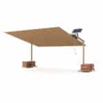 Asbayrak Flex Pergola 400×480 cm – Öne ve arkaya 30° eğimli kollar ile güneşin farklı açılarında yüksek konfor sağlayan premium pergola.