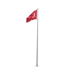 Galvaniz bayrak direği içten halatlı sistem detay görünüm Sıcak daldırma galvaniz bayrak direği konik gövde yapısı Galvaniz bayrak direği flanş taban ve ankraj detayı Dış mekan galvaniz bayrak direği montaj öncesi teknik çizim Yüksek dayanımlı galvaniz bayrak direği üretim detayı Galvaniz bayrak direği 360 derece döner tepe mekanizması