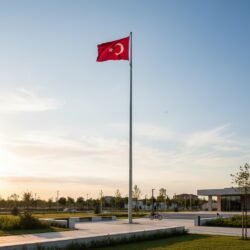 20 metre galvaniz bayrak direği manuel sistem 20 metre motorlu galvaniz bayrak direği iç mekanizma